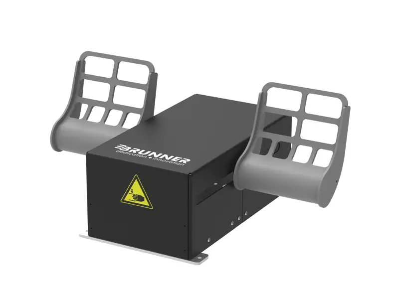Brunner FFB-G Rudder Pedals on w white background